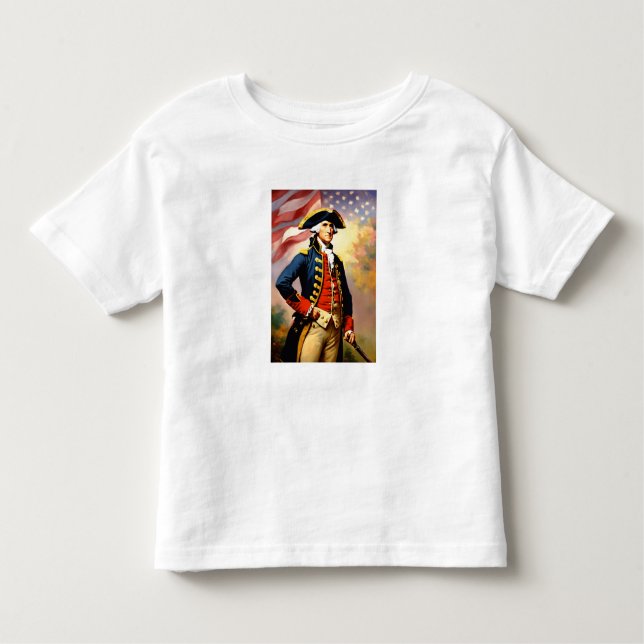 Camiseta De Bebé George Washington in war attire (Anverso)