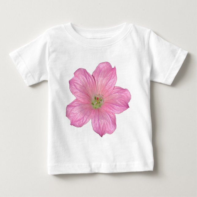 Camiseta De Bebé Geranio rosa (Anverso)