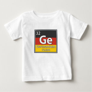 Camiseta De Bebé Germanium - Bandera alemana Ciencia alemana