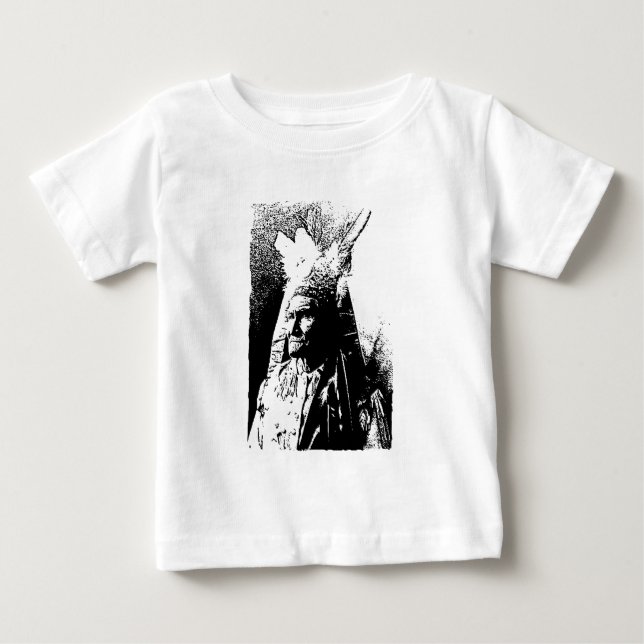 Camiseta De Bebé Gerónimo en blanco y negro (Anverso)