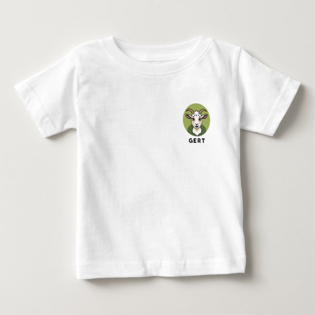 Camiseta De Bebé Gert the Goat Personalizado T-Shirt (Anverso)