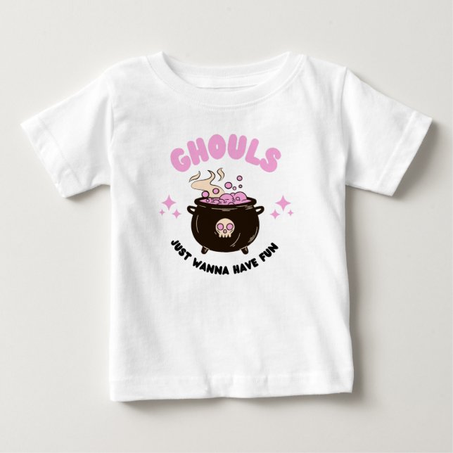 Camiseta De Bebé Ghouls solo quiere divertirse (Anverso)
