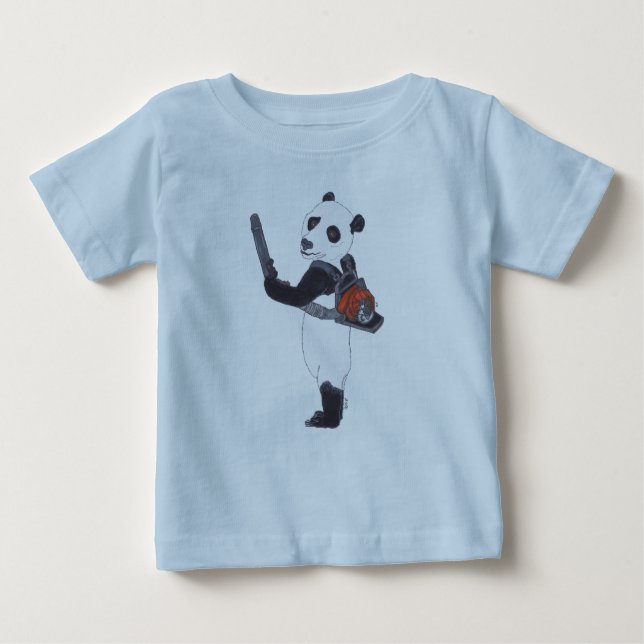 CAMISETA DE BEBÉ GIANT PANDA BEAR GARDENING (Anverso)