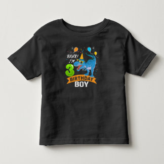 Camiseta De Bebé Gift Boy T Rex Dinosaur de 3 años