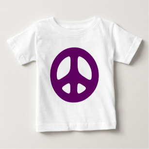 Camiseta De Bebé Gigante signo de paz púrpura