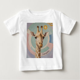 Camiseta De Bebé Gigante suave: Pastel Giraffe