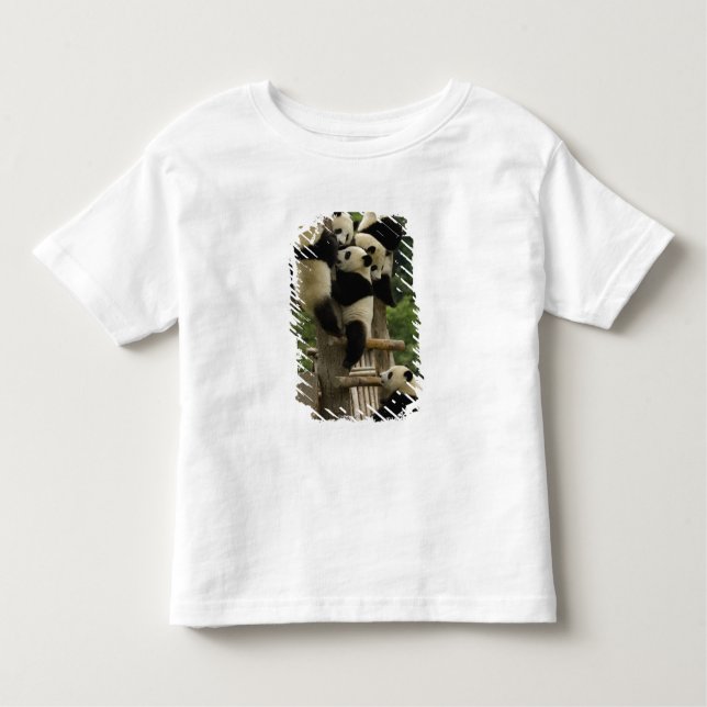 Camiseta De Bebé Gigantes pandas bebés Ailuropoda melanoleuca) (Anverso)