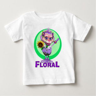 Camiseta De Bebé GiggleBellies Floral el mono