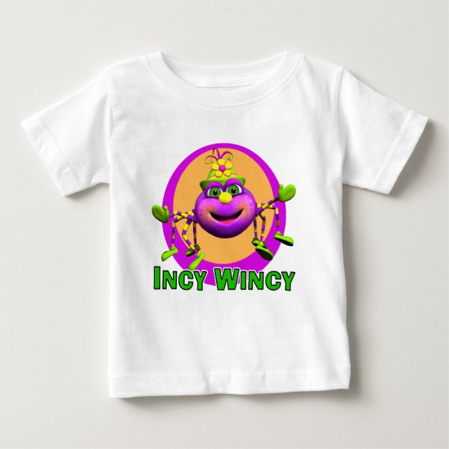 Camiseta De Bebé GiggleBellies Incy WIncy Spider (Anverso)