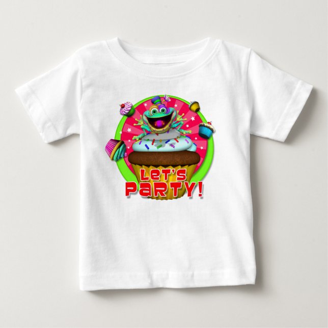 Camiseta De Bebé GiggleBellies ¡Vamos Fiesta! (Anverso)