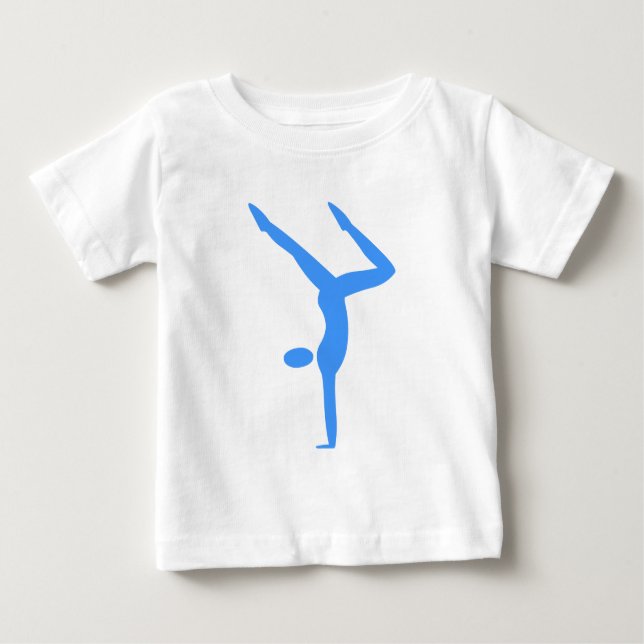 Camiseta De Bebé Gimnasia - Azul bebé (Anverso)