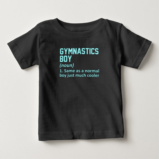 Camiseta De Bebé Gimnasia Boy Definition Gymnast Gymnastic Lover (Anverso)