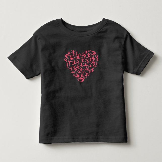 Camiseta De Bebé Gimnasia de Chicas de amor - Silhouette Heart (Anverso)