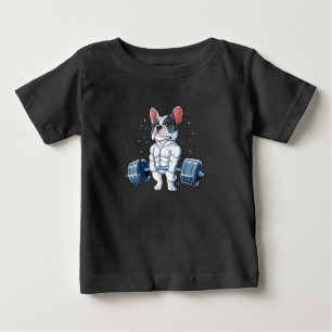 Camiseta De Bebé Gimnasio de levantamiento de pesas de Bulldog fran