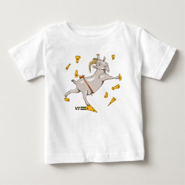 Camiseta De Bebé Gimnasio Goat Bouldering (Anverso)
