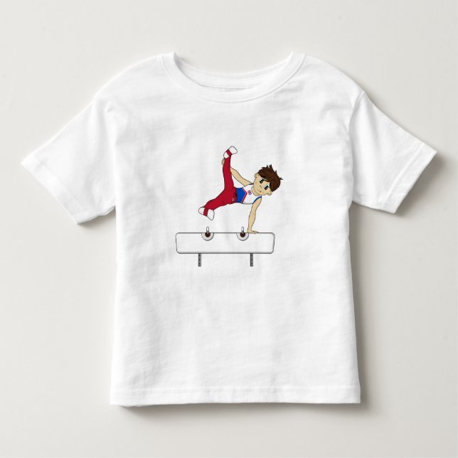 Camiseta De Bebé Gimnasta cutáneo en el pico de caballo de Pommel (Anverso)