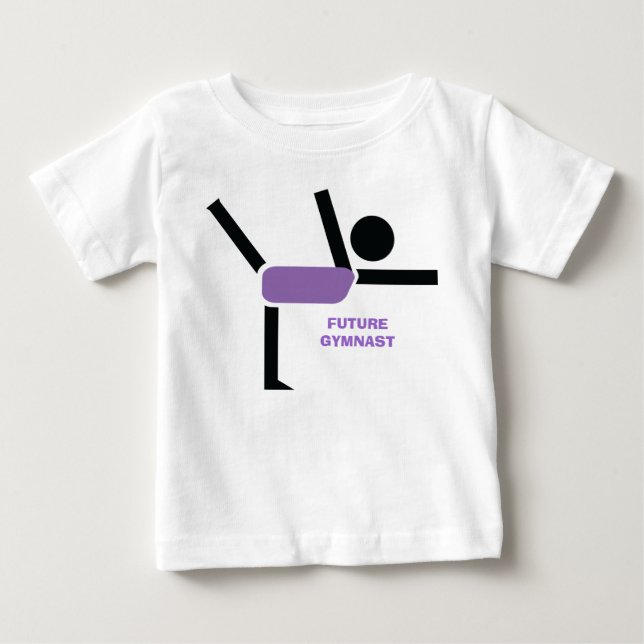 Camiseta De Bebé Gimnasta de futuro, personalizado de artistas de g (Anverso)