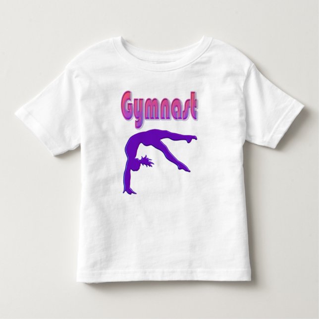 Camiseta De Bebé Gimnasta Power Tumbling Metálico Púrpura (Anverso)