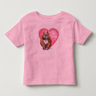 Camiseta De Bebé Ginger Cat El día de San Valentín