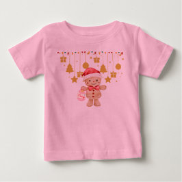 Camiseta de bebé Gingerbread Feliz Navidad Luces