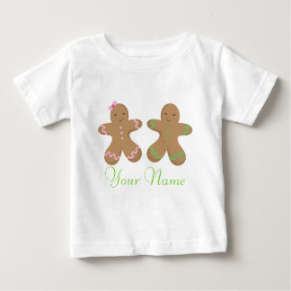 Camiseta De Bebé Gingerbread Personalizado Twin Cookie Baby