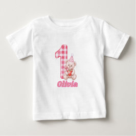 Camiseta De Bebé ¡Gingham Giggles y Teddy Cuddle!