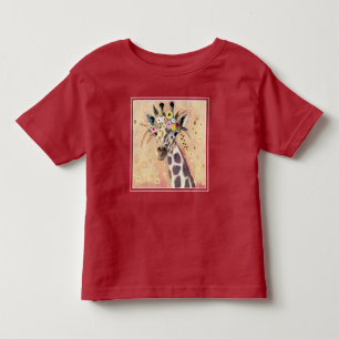Camiseta De Bebé Girafa del Klimt  Adornadas En Flores