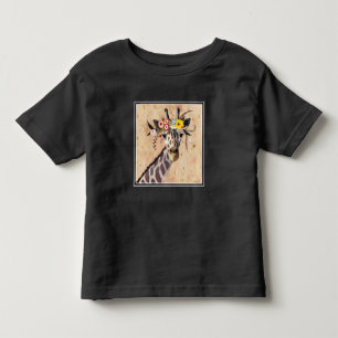Camiseta De Bebé Girafa del Klimt  Corona De Flores