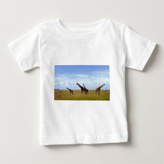 Camiseta De Bebé Girafas del Parque Nacional de Nairobi (Anverso)