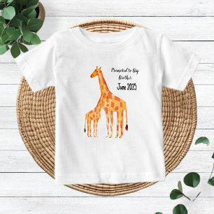 Camiseta De Bebé Giraffe Baby T-Shirts Big Brother Promoted 