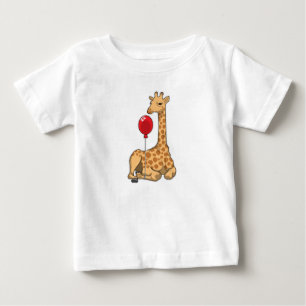 Camiseta De Bebé Giraffe Balloon