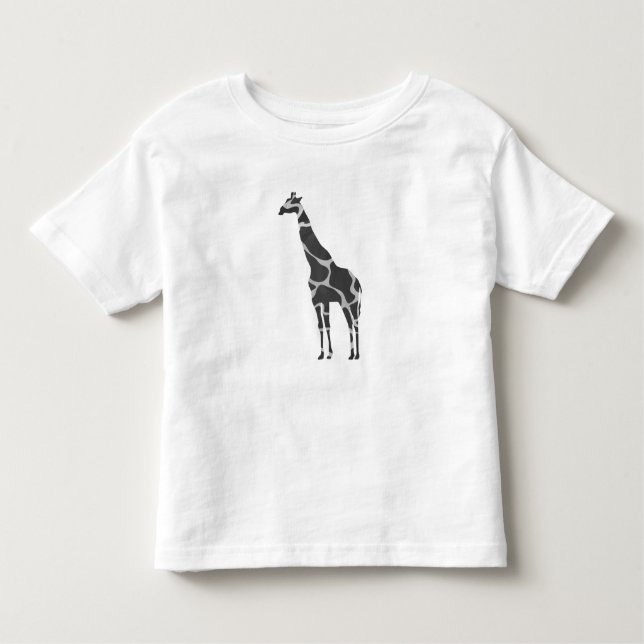 Camiseta De Bebé Giraffe Black and Grey Silhoutte (Anverso)