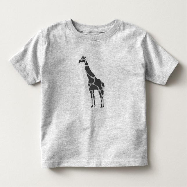 Camiseta De Bebé Giraffe Black and Grey Silhoutte (Anverso)