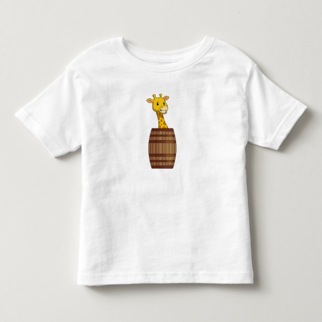 Camiseta De Bebé Giraffe con barril (Anverso)