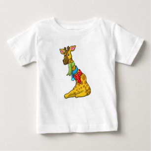 Camiseta De Bebé Giraffe con bufanda