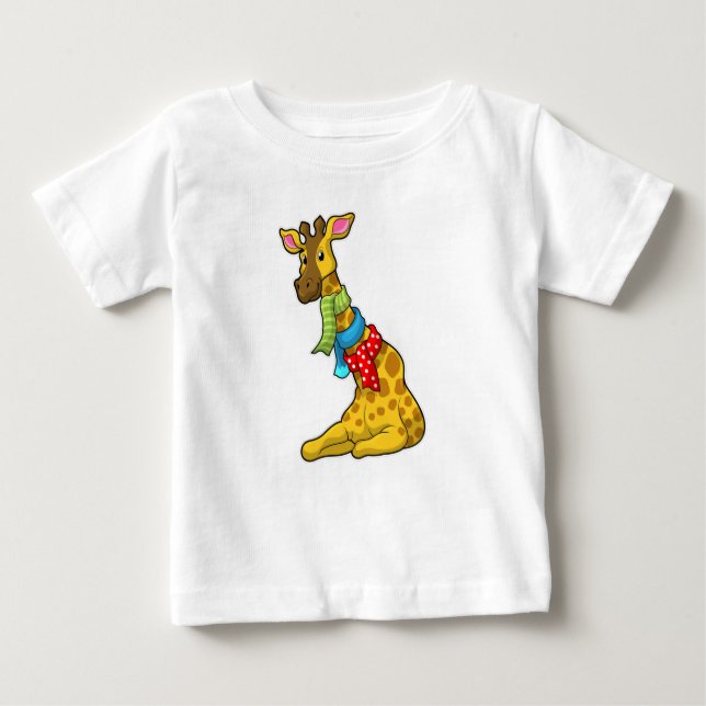 Camiseta De Bebé Giraffe con bufanda (Anverso)