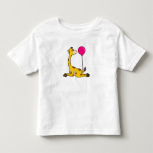 Camiseta De Bebé Giraffe con globo