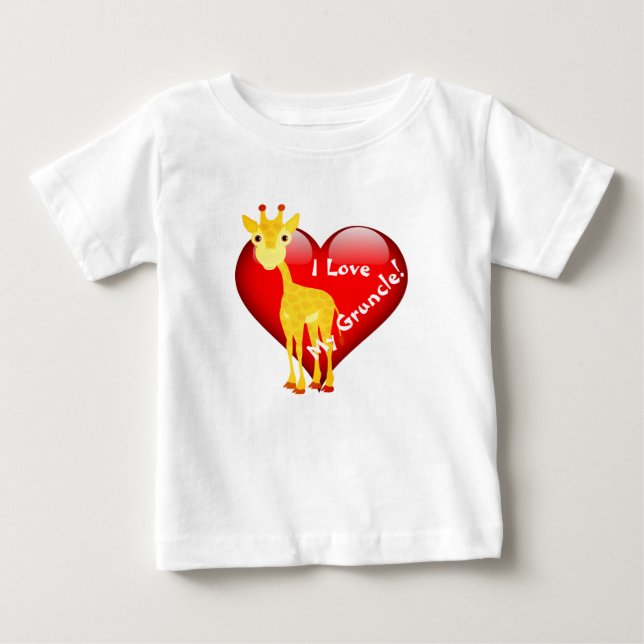 Camiseta De Bebé ¡Giraffe con mi abuelo! (Anverso)