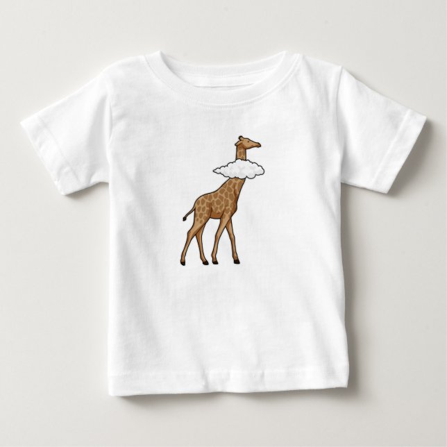 Camiseta De Bebé Giraffe con nubes (Anverso)