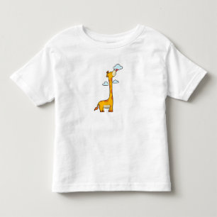 Camiseta De Bebé Giraffe con nubes