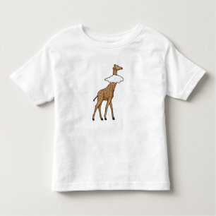 Camiseta De Bebé Giraffe con nubes