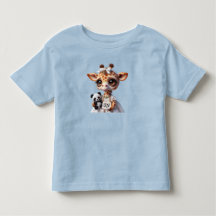 Giraffe con un Panda
