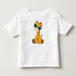 Camiseta De Bebé Giraffe Cuta, Giraffe Con Gafas De Sol, Animal Cut