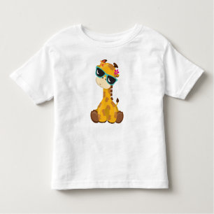 Camiseta De Bebé Giraffe Cuta, Giraffe Con Gafas De Sol, Animal Cut