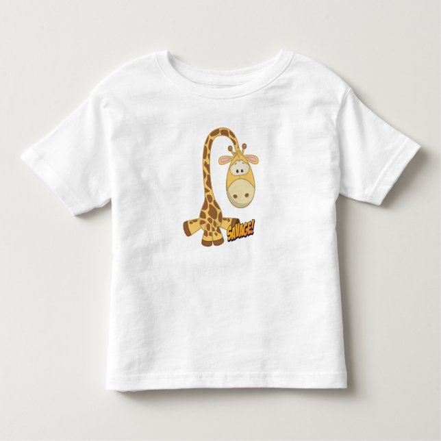 Camiseta De Bebé Giraffe Cute Kawaii Personalizado (Anverso)