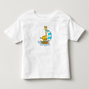 Camiseta De Bebé Giraffe en barco de vela