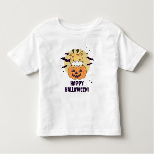 Camiseta De Bebé Giraffe en jirafas tristes de calabaza Feliz Hallo