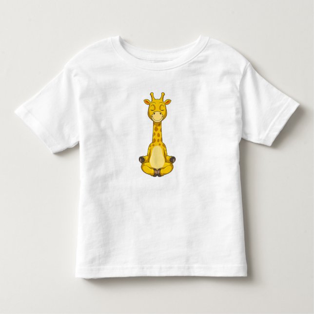 Camiseta De Bebé Giraffe en la meditación del yoga (Anverso)