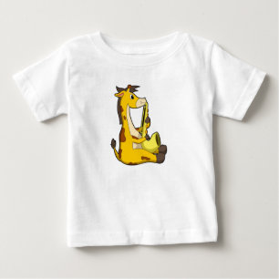 Camiseta De Bebé Giraffe en la música con saxofón.PNG