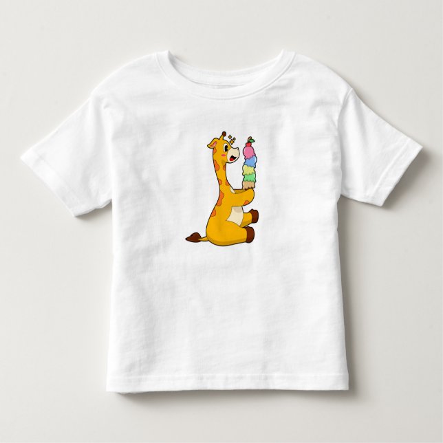 Camiseta De Bebé Giraffe Helado Waffle (Anverso)